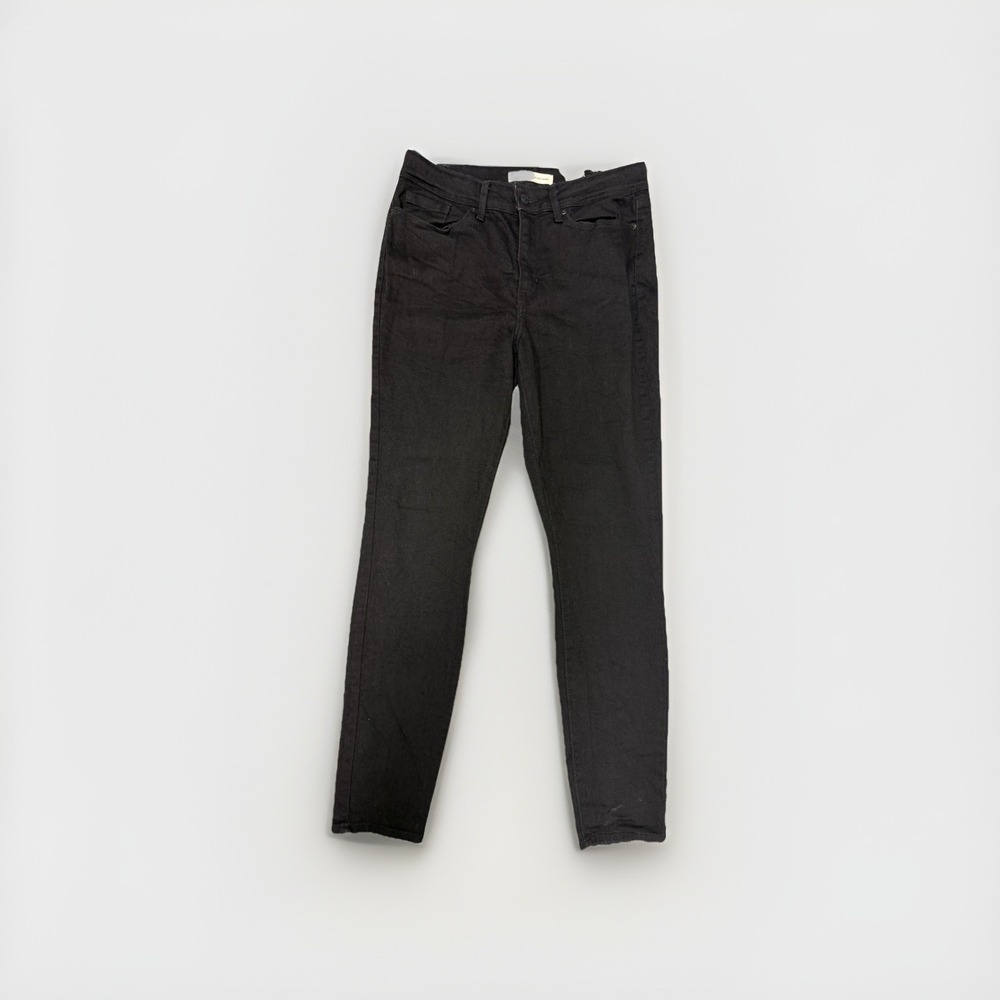 Levi Strauss mid-rise skinny black jeans pants women's 6 (28W x 30L)